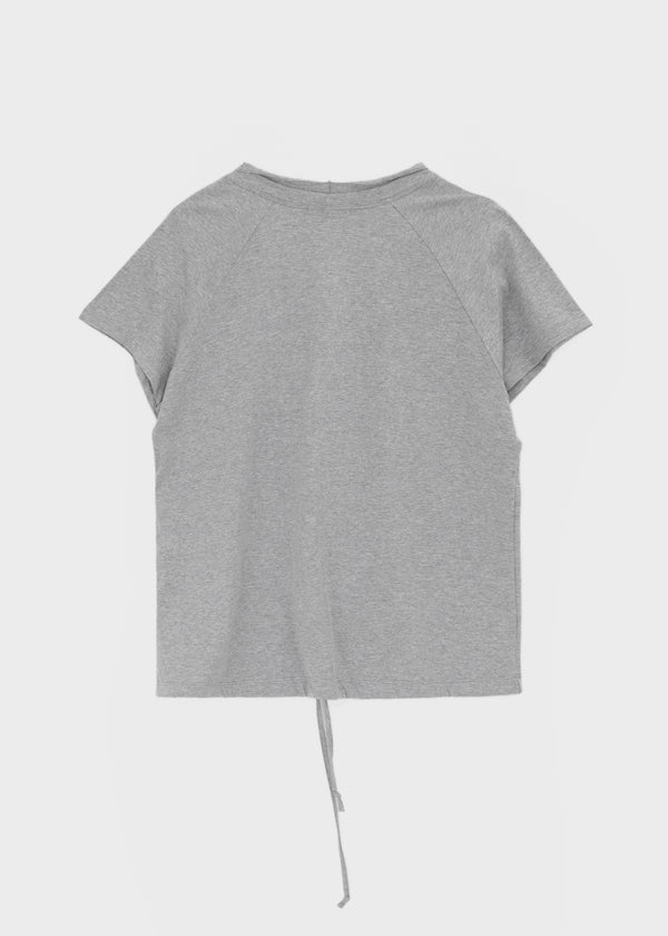 Kyouul Shirred Strap One-Shoulder Short Sleeve Tee