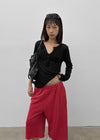 Debpin Henley Neck Roll-up Summer Long Sleeve Tee