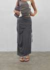 Endo Drape Maxi Long Skirt