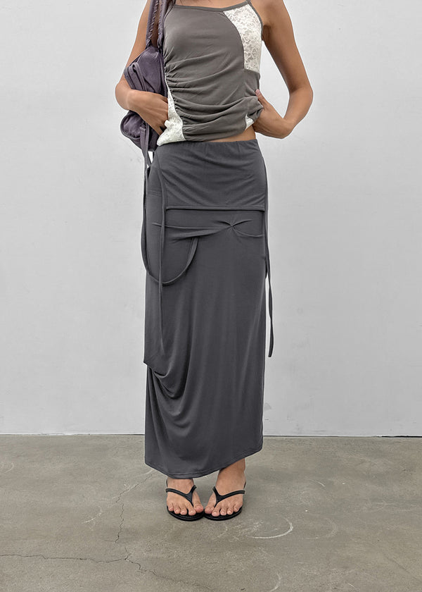 Endo Drape Maxi Long Skirt