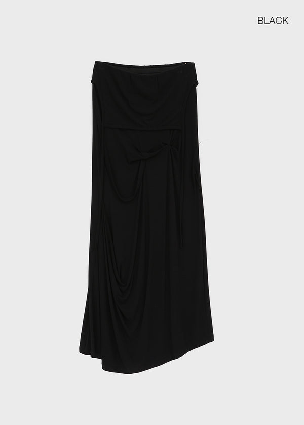 Endo Drape Maxi Long Skirt