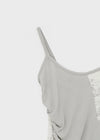 Beltol Lace Asymmetrical Sleeveless
