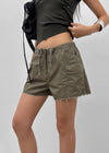 Ssenhol Washed Cut Cargo Shorts