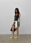 Ssenhol Washed Cut Cargo Shorts