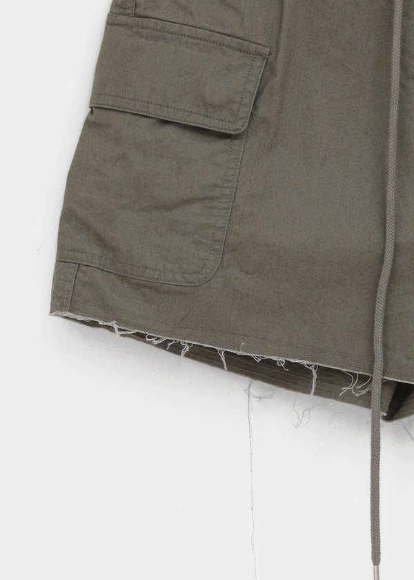 Ssenhol Washed Cut Cargo Shorts