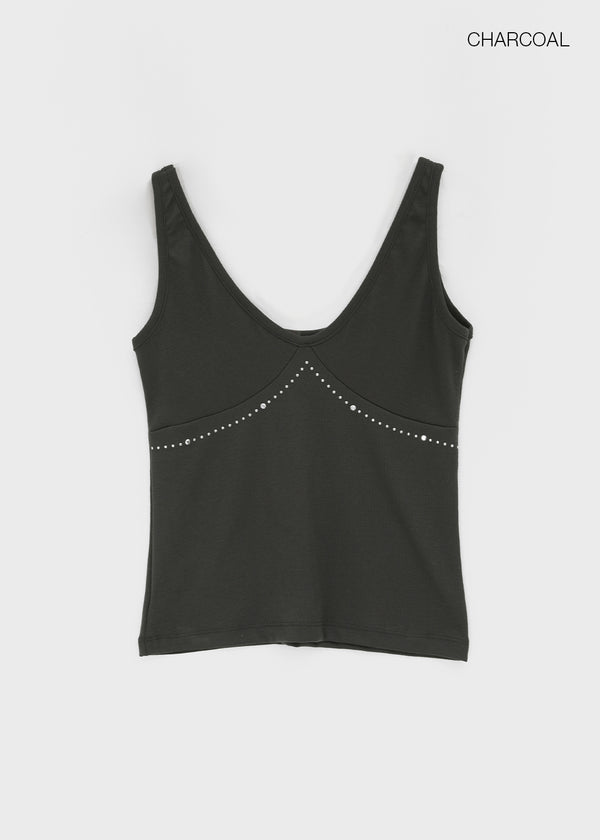 Rosike studded sleeveless