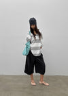 Santom Striped Collared Long Sleeve T-shirt