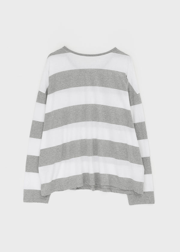 Santom Striped Collared Long Sleeve T-shirt