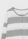 Santom Striped Collared Long Sleeve T-shirt