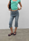 Relling Slit Capri Denim Pants