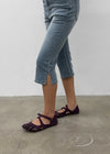 Relling Slit Capri Denim Pants