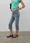 Relling Slit Capri Denim Pants