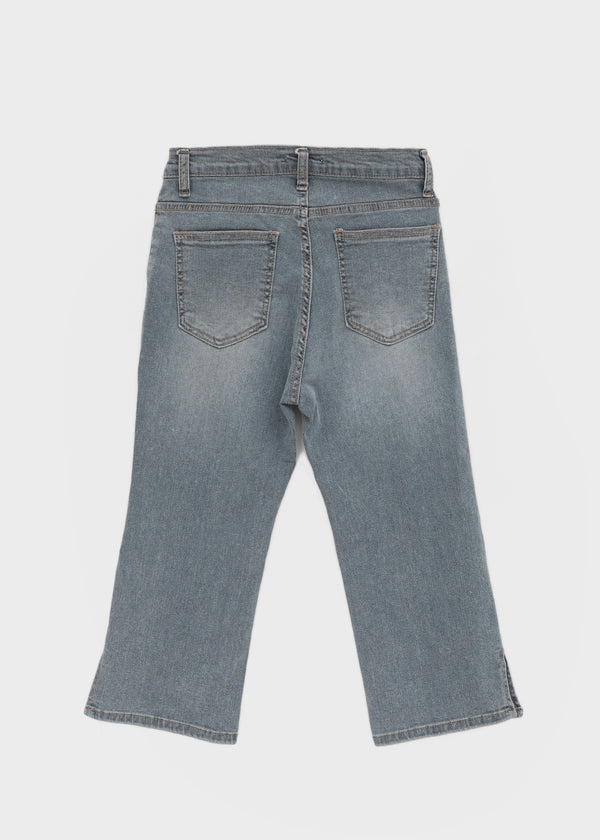Relling Slit Capri Denim Pants