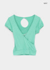 Meko Lace Wrap Short Sleeve Tee