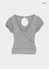 Meko Lace Wrap Short Sleeve Tee