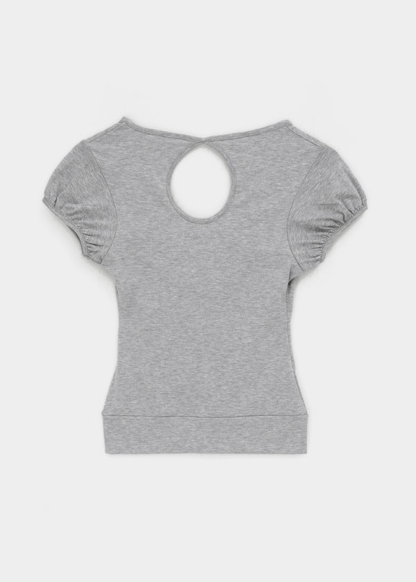 Meko Lace Wrap Short Sleeve Tee