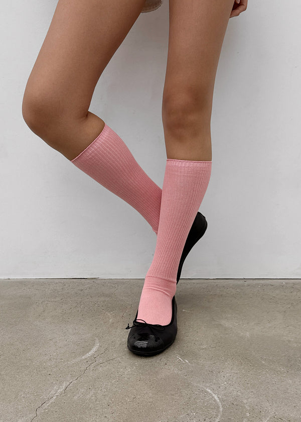 Popi-al ribbed knee socks