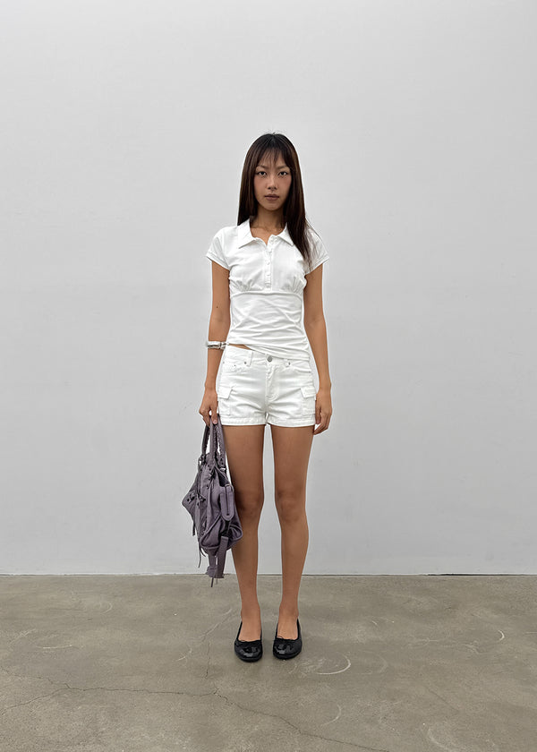 Melkong collared short-sleeve tee