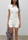 Melkong collared short-sleeve tee