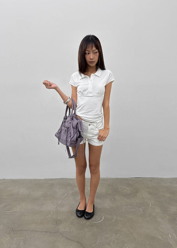 Melkong collared short-sleeve tee