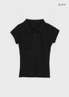 Melkong collared short-sleeve tee
