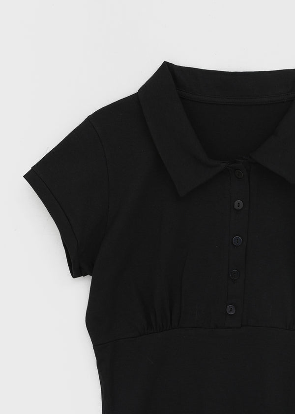 Melkong collared short-sleeve tee