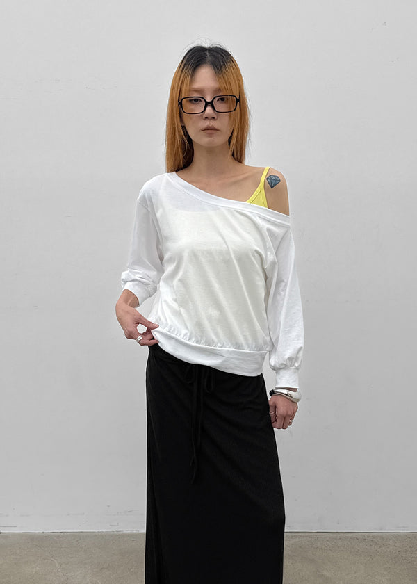 Bleak Off-shoulder 3/4 Sleeve Sweatshirt