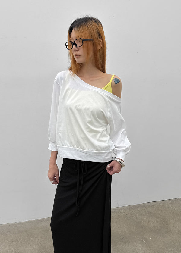 Bleak Off-shoulder 3/4 Sleeve Sweatshirt