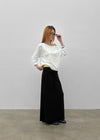 Bleak Off-shoulder 3/4 Sleeve Sweatshirt