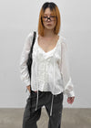 Zillus V-neck Frill Blouse