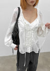 Zillus V-neck Frill Blouse