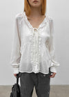 Zillus V-neck Frill Blouse