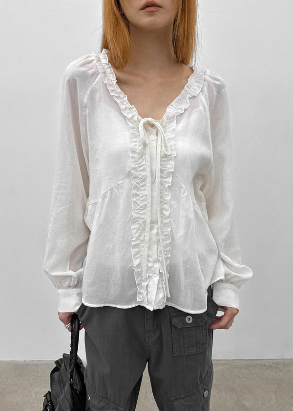 Zillus V-neck Frill Blouse