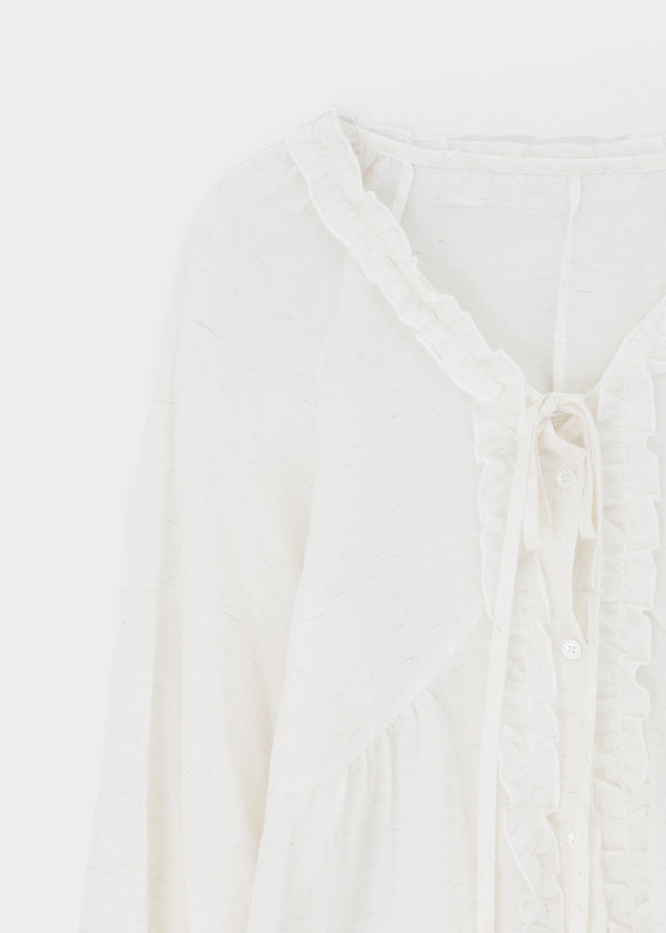 Zillus V-neck Frill Blouse