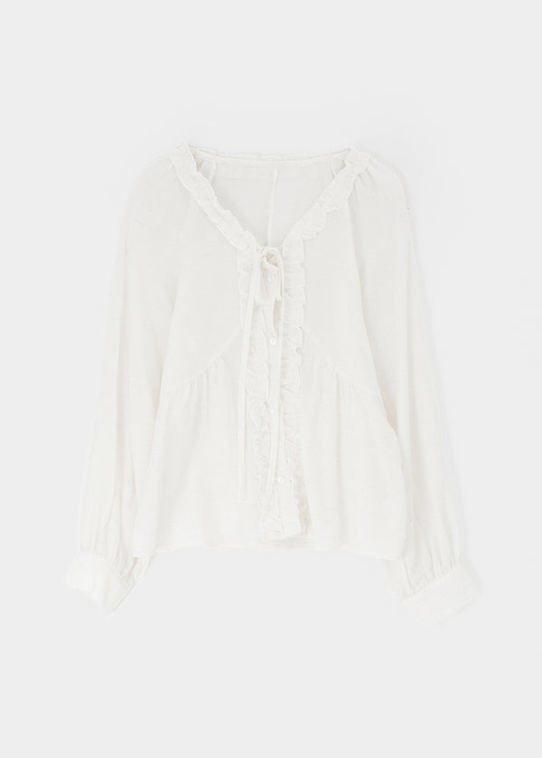 Zillus V-neck Frill Blouse
