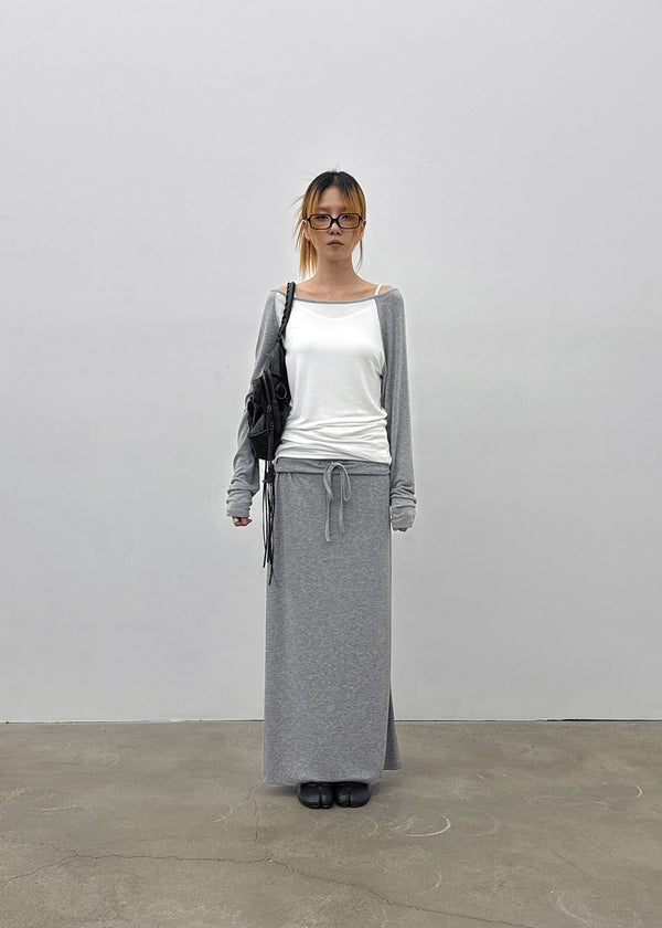 Tame boat neck raglan long sleeves