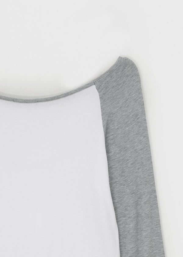 Tame boat neck raglan long sleeves