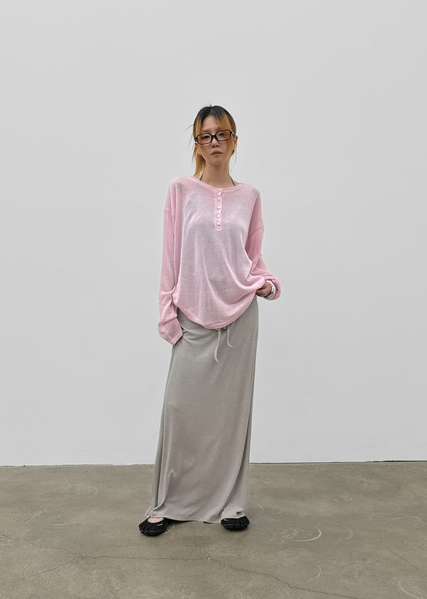 Scant Loose Fit Henley Neck Knit