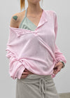 Scant Loose Fit Henley Neck Knit