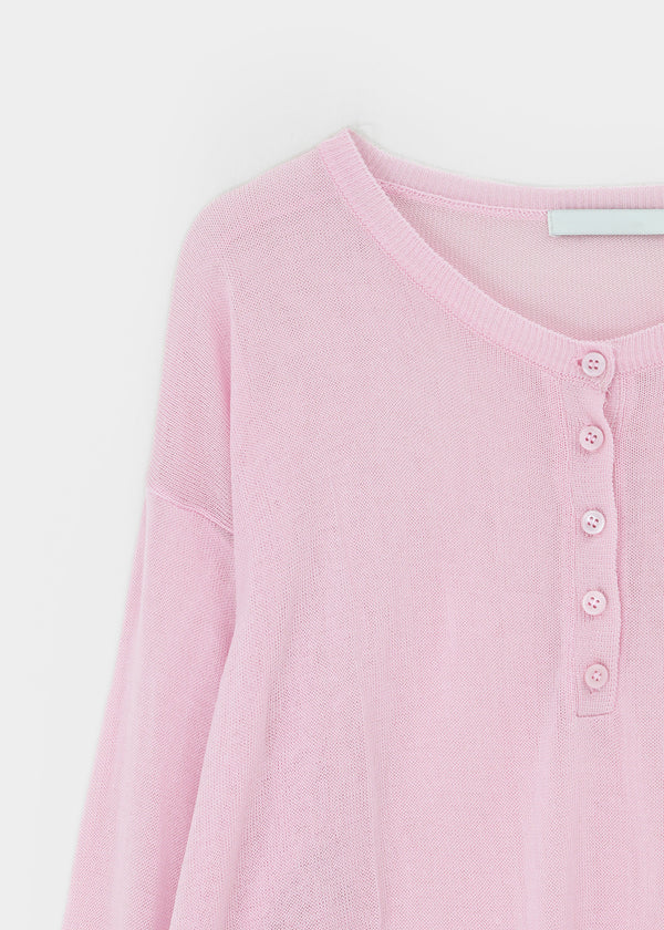 Scant Loose Fit Henley Neck Knit