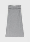 Koux ribbed folding long skirt