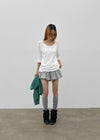 Swerve Henley Neck Rolled-up 3/4 Sleeve Tee