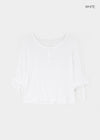 Swerve Henley Neck Rolled-up 3/4 Sleeve Tee
