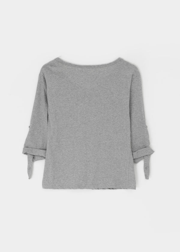 Swerve Henley Neck Rolled-up 3/4 Sleeve Tee