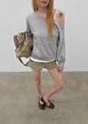 Bleak Off-shoulder 3/4 Sleeve Sweatshirt