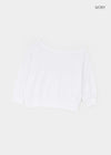 Bleak Off-shoulder 3/4 Sleeve Sweatshirt