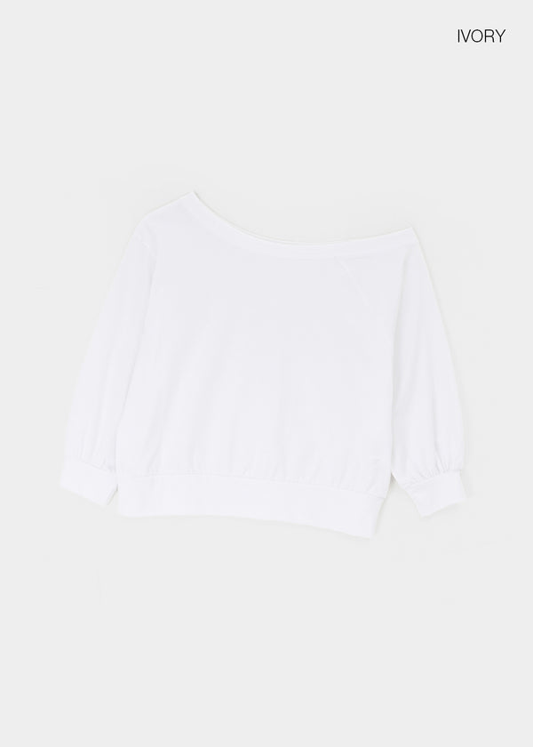 Bleak Off-shoulder 3/4 Sleeve Sweatshirt