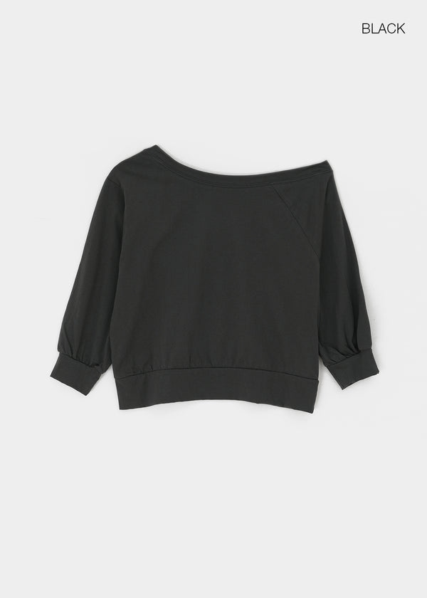 Bleak Off-shoulder 3/4 Sleeve Sweatshirt