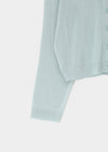 Slant V-neck knit cardigan