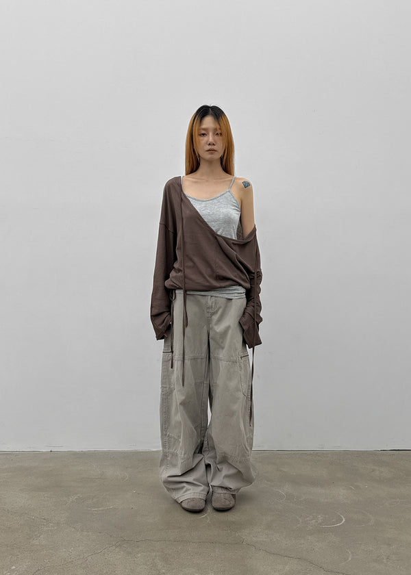 (UNISEX) Remnant Pigment Wide Cargo Pants